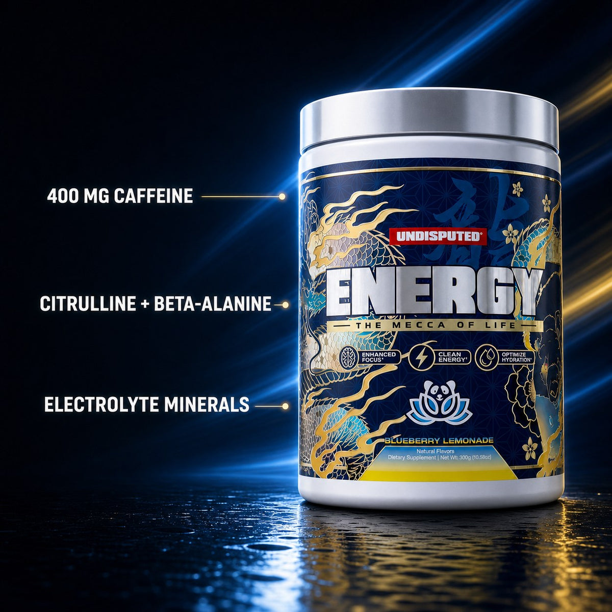 ENERGY High Stim Pre-workout Blueberry Lemonade key benefits panel