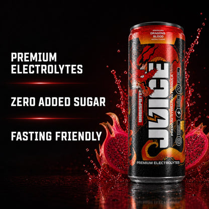JUICE Sparkling Electrolytes: Dragon's Blood 24 pack key benefits panel