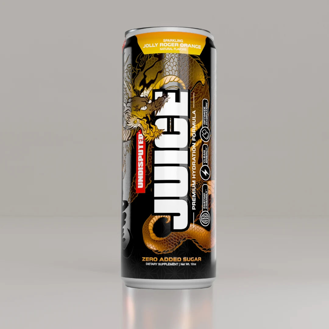JUICE Sparkling Electrolytes Jolly Roger Orange can
